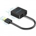 Перехідник HDMI M to VGA F 1080P 60Hz 3,5mm Audio Micro USB (F) powered Vention (ACRBB)