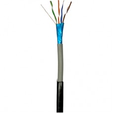 Кабель мережевий GEAR FTP 100м, cat.5e, CCA(25), 4*2*0,51, PVC+PE, outdoor (GEC-FTPCCA25OUT051100)