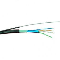 Кабель мережевий GEAR FTP 305м, cat.5e, CCA, 4*2*0,51, PVC+PE, outdoor, steel wire (GEC-FTPCCAOUTSC051305)