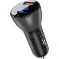 Зарядний пристрій Acefast 2xUSB 63W (USB-C + USB-A) B6 with digital display (6974316280972)