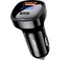 Зарядний пристрій Acefast 2xUSB 66W (USB-C + USB-A) B4 with digital display (6974316280392)