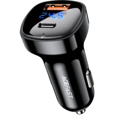 Зарядний пристрій Acefast 2xUSB 66W (USB-C + USB-A) B4 with digital display (6974316280392)