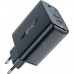 Зарядний пристрій Acefast 2xUSB 50W (USB-C+USB-C) Gan A29 Fast Charger Black (6974316281443)