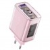 Зарядний пристрій Acefast 3xUSB 65W (2xUSB-C+USB-A) Gan A45 Fast Charger Cherry blossom (6974316282082)