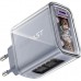 Зарядний пристрій Acefast 3xUSB 65W (2xUSB-C+USB-A) Gan A45 Fast Charger Mica gray (6974316282105)