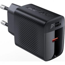 Зарядное устройство Acefast USB-C 20W + Type-C cable A82 Fast Charger Black (6974316280057)