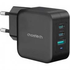 Зарядний пристрій Choetech 3xUSB 100W GaN (2хUSB-C+1хUSB-A) Wall Charger black (PD8005-V2-EU-BK)