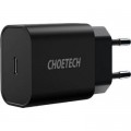 Зарядний пристрій Choetech 1xUSB 20W (1 USB-C) PD matte wall charger black (Q5004-EU-BK)
