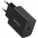 Зарядний пристрій Choetech 1xUSB 20W (1 USB-C) PD matte wall charger black (Q5004-EU-BK)