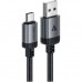 Дата кабель USB 2.0 AM to Type-C 1.2m 3.0A (18W) C20-04 aluminum alloy Black Acefast (6974316283782)