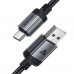 Дата кабель USB 2.0 AM to Type-C 1.2m 3.0A (18W) C20-04 aluminum alloy Black Acefast (6974316283782)