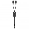 Дата кабель USB 2.0 USB-C 2in1 0.8m + sub 0.4m, 100W, C5-11 Acefast (6974316280149)