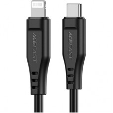 Дата кабель USB-C to Lightning 1.2m 3.0A TPE C3-01 Black Acefast (6974316280804)