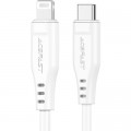 Дата кабель USB-C to Lightning 1.2m 3.0A TPE C3-01 White Acefast (6974316280811)