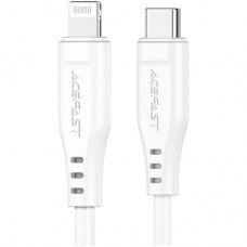 Дата кабель USB-C to Lightning 1.2m 3.0A TPE C3-01 White Acefast (6974316280811)