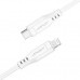 Дата кабель USB-C to Lightning 1.2m 3.0A TPE C3-01 White Acefast (6974316280811)