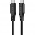Дата кабель USB-C to USB-C 1.2m 3A TPE C3-03 Black Acefast (6974316280842)
