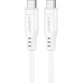 Дата кабель USB-C to USB-C 1.2m 3A TPE C3-03 White Acefast (6974316280859)