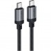 Дата кабель USB-C to USB-C 1.2m 3A aluminum alloy C20-03 Black Acefast (6974316283775)