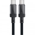 Дата кабель USB-C to USB-C 1.2m 60W stainless steel C12-03 Black Acefast (6974316283317)
