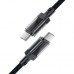 Дата кабель USB-C to USB-C 1.2m 60W stainless steel C12-03 Black Acefast (6974316283317)