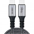 Дата кабель USB-C to USB-C 1.2m USB4.0 Gen3 240W (8K HDR) Choetech (XCC-1040-GY)