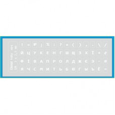 Наклейка на клавиатуру BestKey миниатюрная прозрачная, 56, белый (BKm3WhTr)