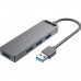 Концентратор Vention USB 3.0 to 4xUSB 3.0 Hub With Power Supply 0.15m black (CHLBB)