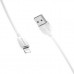 Дата кабель USB 2.0 AM to Lightning 1.0m 2.4A PVC BX19 white BOROFONE (6931474701763)