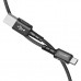 Дата кабель USB 2.0 AM to USB-C 1.2m 3A nylon C1-04 black Acefast (6974316280545)