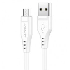Дата кабель USB 2.0 AM to Micro 5P 1.2m 2.4A TPE C3-09 white Acefast (6974316280897)