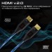 Кабель мультимедийный HDMI to HDMI 1.5m v2.0 black Promate (prolink4k60-150)