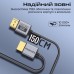 Кабель мультимедийный HDMI to HDMI 1.5m v2.1 grey Promate (primelink8k-150.grey)