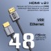 Кабель мультимедийный HDMI to HDMI 1.5m v2.1 grey Promate (primelink8k-150.grey)