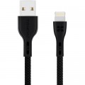 Дата кабель USB 2.0 AM to Lightning 1.2m 2A PowerBeam-i black Promate (powerbeam-i.black)