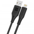 Дата кабель USB 2.0 AM to Lightning 1.2m 2.4A PowerLink-Ai120 black Promate (powerlink-ai120.black)