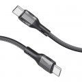 Дата кабель USB-C to USB-C 1.2m 60W PD FletchLink-CC black Promate (fletchlink-cc.black)