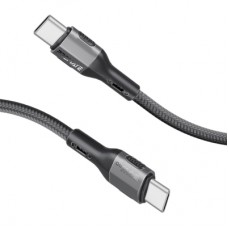 Дата кабель USB-C to USB-C 1.2m 60W PD FletchLink-CC black Promate (fletchlink-cc.black)