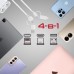 Дата кабель USB-C + USB 2.0 AM to USB-C + Lightning 1.2m 60W quadcord-pd60 white Promate (quadcord-pd60.white)