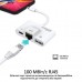 Адаптер Lightning to RJ45 Ethernet + USB 3.0 OTG + Lightning Promate (gigalink-i.white)