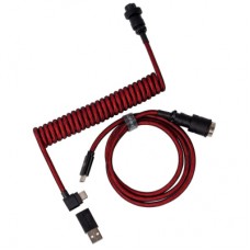 Дата кабель USB 2.0 AM to USB-C 1.08m Premium Coiled Aviator Angled red Keychron (CAB4_KEYCHRON)