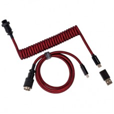 Дата кабель USB 2.0 AM to USB-C 1.08m Premium Coiled Aviator Straight red Keychron (CAB2_KEYCHRON)