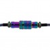 Дата кабель USB-C + USB A to USB-C 1.08m Premium Coiled Aviator blue Keychron (CAB8_KEYCHRON)