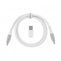 Дата кабель USB-C + USB A to USB-C 1.0m Double-Sleeved Geek white Keychron (CAB20_KEYCHRON)