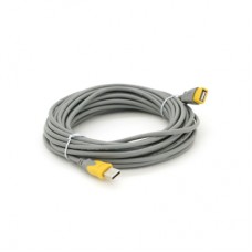 Дата кабель USB 2.0 AM/AF 10.0m UF-104 grey yellow VEGGIEG (YT-AM/AF-UF-104)
