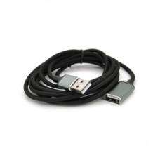 Дата кабель USB 2.0 AM/AF 2.0m black VEGGIEG (YT-AM/AF-UF2-2)