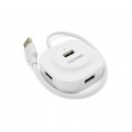 Концентратор VEGGIEG USB 3.0 to 4xUSB 0.3m white (V-U2407)