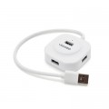 Концентратор VEGGIEG USB 3.0 to 4xUSB 0.3m white (V-U3403)