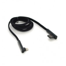 Дата кабель USB 2.0 AM to Lightning 1.0m 4.0A 90° corner black PZX (YT-PZX/V-113-M/B)