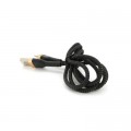 Дата кабель USB 2.0 AM to Lightning 1.0m 3.0A black gold PZX (V-165)